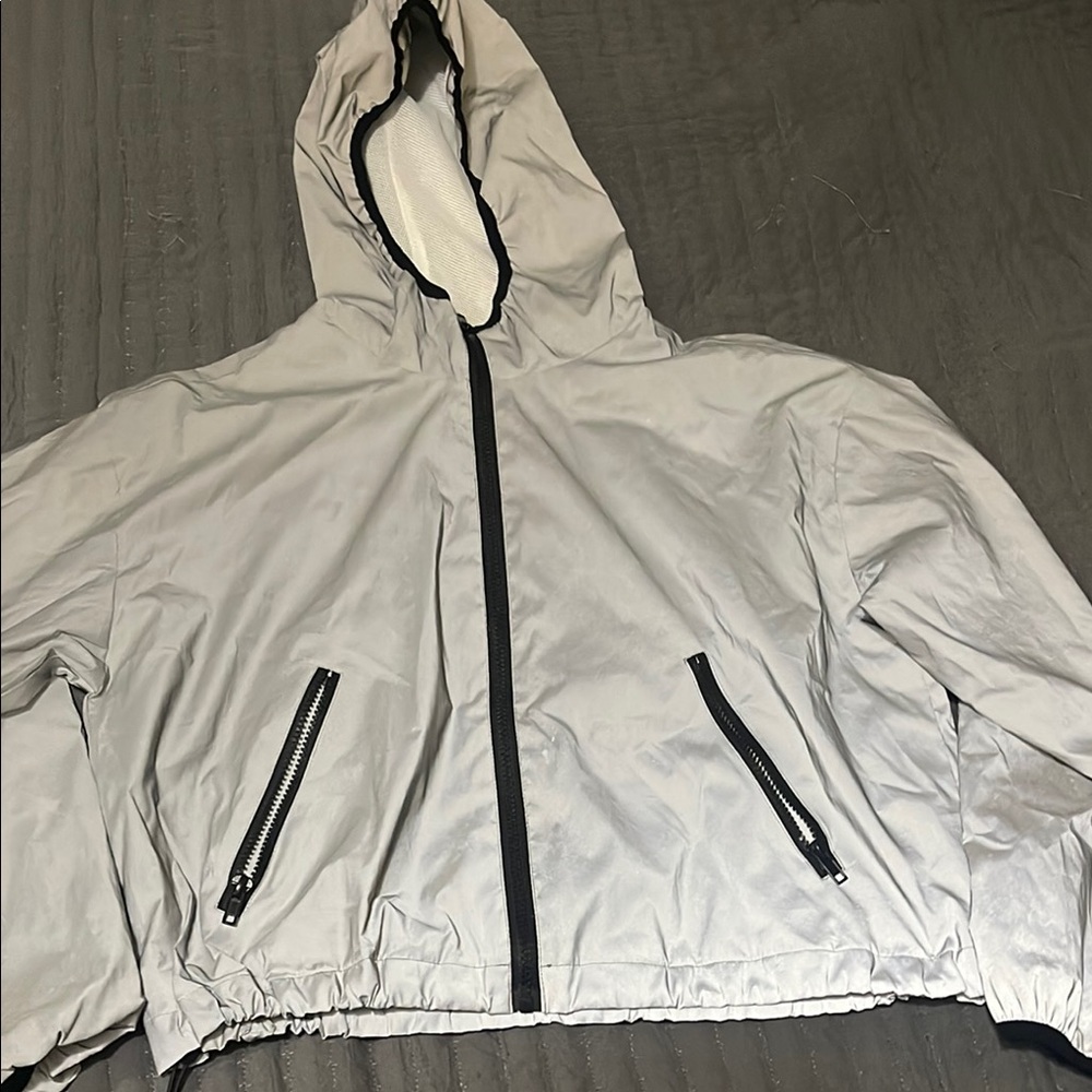 Forever 21 Silver Hooded Jacket